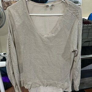 Women’s light brown/tan sparkling blouse by Lucky Brand size M
